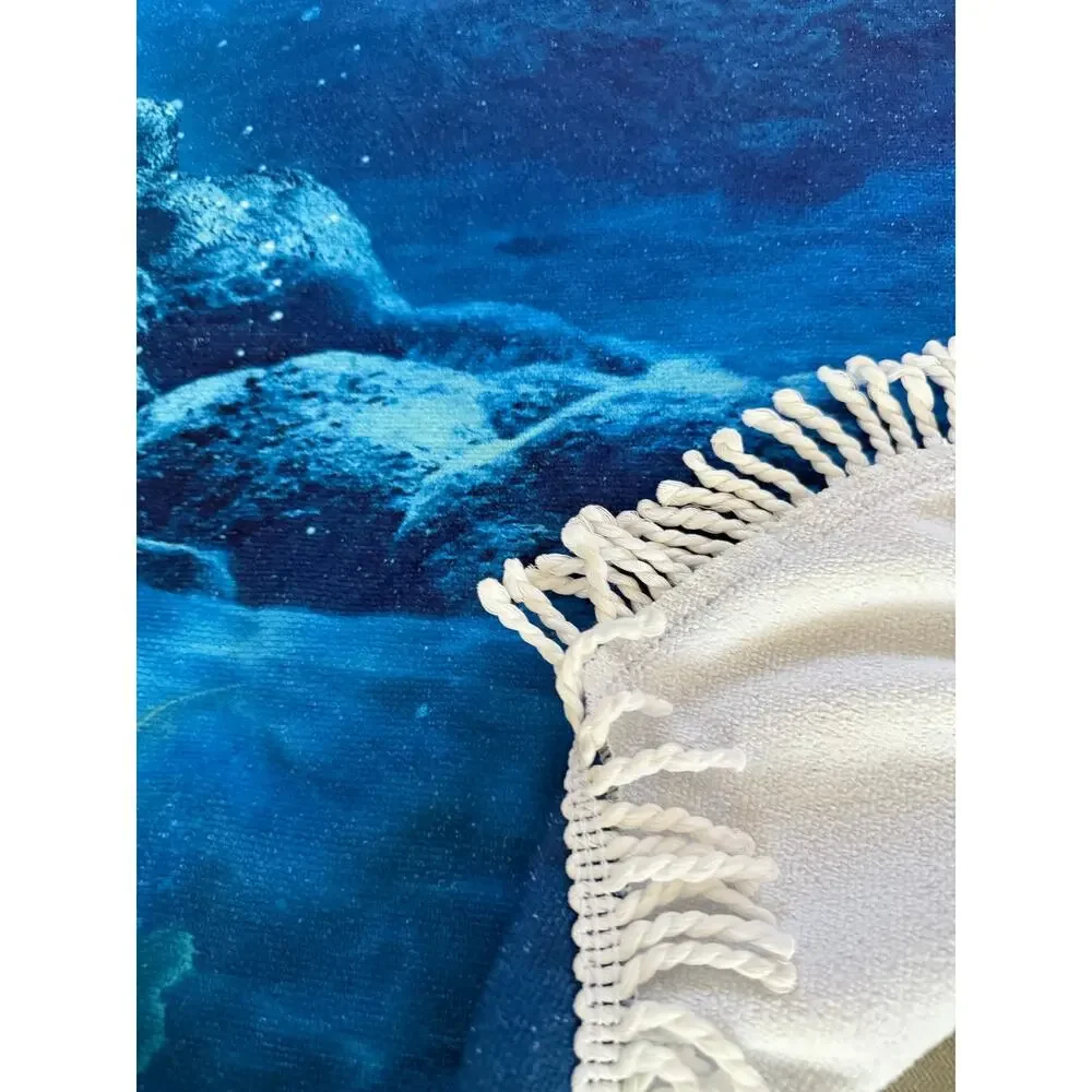 Disney The Little Mermaid 2023 Round Beach Towel Ariel Fringe 56